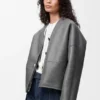 Pebble-Cardigan aus Lammfell Pebble-Cardigan aus Lammfell