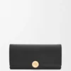 Pebble Continental-Portemonnaie aus glänzendem Nappa-Kalbsleder Pebble Continental-Portemonnaie aus glänzendem Nappa-Kalbsleder