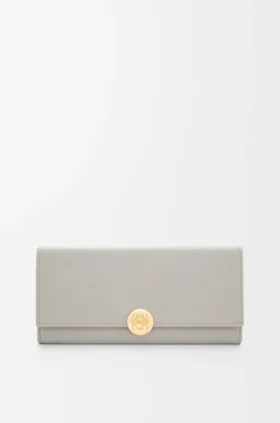 Pebble Continental-Portemonnaie aus glänzendem Nappa-Kalbsleder