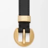 Pebble-Gürtel aus glattem Kalbsleder