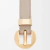 Pebble-Gürtel aus glattem Kalbsleder