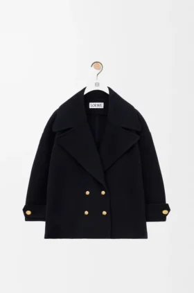 Pebble-Peacoat aus Wolle