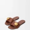 Pebble-Slide aus weichem Kalbsleder