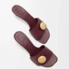 Pebble-Slide aus weichem Kalbsleder