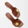Pebble-Slide aus weichem Kalbsleder