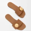Pebble-Slide aus weichem Kalbsleder