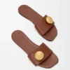 Pebble-Slide aus weichem Kalbsleder