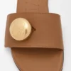 Pebble-Slide aus weichem Kalbsleder