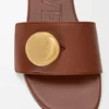 Pebble-Slide aus weichem Kalbsleder