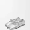 Pebble Soft Ballerina aus laminiertem Nappa-Lammleder
