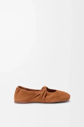 Pebble Soft Ballerinas aus Ziegenveloursleder