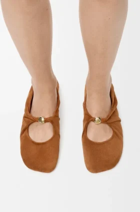 Pebble Soft Ballerinas aus Ziegenveloursleder
