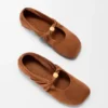 Pebble Soft Ballerinas aus Ziegenveloursleder