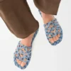 «Petal Anagram»-Slipper aus besticktem Canvas «Petal Anagram»-Slipper aus besticktem Canvas