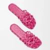 «Petal Anagram»-Slipper aus besticktem Canvas «Petal Anagram»-Slipper aus besticktem Canvas