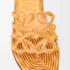 «Petal Anagram»-Slipper aus besticktem Canvas «Petal Anagram»-Slipper aus besticktem Canvas