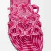 «Petal Anagram»-Slipper aus besticktem Canvas «Petal Anagram»-Slipper aus besticktem Canvas