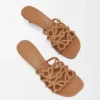 «Petal Anagram»-Slipper aus weichem Kalbsleder «Petal Anagram»-Slipper aus weichem Kalbsleder