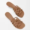 «Petal Anagram»-Slipper aus weichem Kalbsleder «Petal Anagram»-Slipper aus weichem Kalbsleder