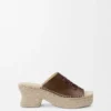 «Petal»-Espadrille-Plateauslipper aus pflanzlich gegerbtem Kalbsleder «Petal»-Espadrille-Plateauslipper aus pflanzlich gegerbtem Kalbsleder