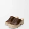 «Petal»-Espadrille-Plateauslipper aus pflanzlich gegerbtem Kalbsleder «Petal»-Espadrille-Plateauslipper aus pflanzlich gegerbtem Kalbsleder
