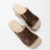 «Petal»-Espadrille-Plateauslipper aus pflanzlich gegerbtem Kalbsleder «Petal»-Espadrille-Plateauslipper aus pflanzlich gegerbtem Kalbsleder