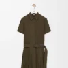 Plissiertes Kleid aus Baumwollmischung Plissiertes Kleid aus Baumwollmischung