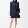 Plissiertes Kleid aus Baumwollmischung Plissiertes Kleid aus Baumwollmischung