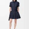 Plissiertes Kleid aus Baumwollmischung Plissiertes Kleid aus Baumwollmischung