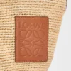 Pochette-Tasche «Slit» aus Raffia und Kalbsleder