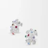 Push-Pin-Ohrringe aus Sterlingsilber und Kristallen Push-Pin-Ohrringe aus Sterlingsilber und Kristallen