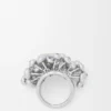 Push-Pin-Ring aus Sterlingsilber und Kristallen