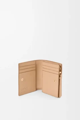 Puzzle Compact-Portemonnaie aus klassischem Kalbsleder