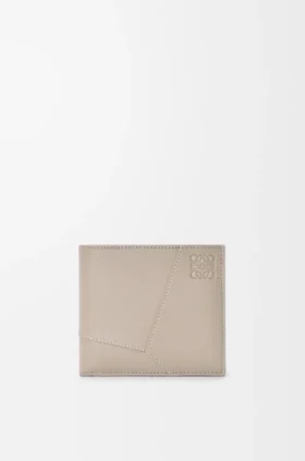 Puzzle-Portemonnaie zum Zusammenklappen aus klassischem Kalbsleder