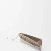 Quadratischer Anagram-Münz- und Kartenhalter aus Pebble-Grain-Kalbsleder Quadratischer Anagram-Münz- und Kartenhalter aus Pebble-Grain-Kalbsleder