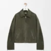 Reissverschlussjacke aus Lammveloursleder Reissverschlussjacke aus Lammveloursleder