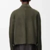 Reissverschlussjacke aus Lammveloursleder Reissverschlussjacke aus Lammveloursleder