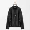 Reissverschlussjacke aus Nappa-Lammleder Reissverschlussjacke aus Nappa-Lammleder