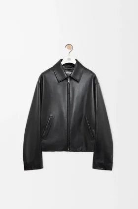 Reissverschlussjacke aus Nappa-Lammleder