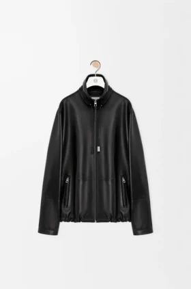 Reissverschlussjacke aus Nappa-Lammleder
