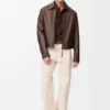 Reissverschlussjacke aus Nappa-Lammleder Reissverschlussjacke aus Nappa-Lammleder