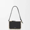 Rio-Pouch aus klassischem Kalbsleder und Raffia Rio-Pouch aus klassischem Kalbsleder und Raffia