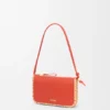 Rio-Pouch aus klassischem Kalbsleder und Raffia Rio-Pouch aus klassischem Kalbsleder und Raffia