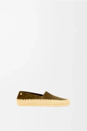 Rio-Slipper aus Wildleder und Raffia