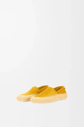 Rio-Slipper aus Wildleder und Raffia