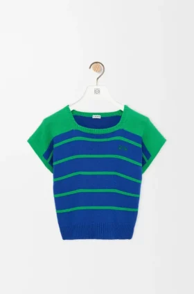 Ärmelloses Pullover aus Baumwolle und Wolle