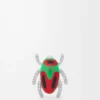 Scarabeo-Brosche aus Sterlingsilber und Emaille