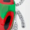 Scarabeo-Brosche aus Sterlingsilber und Emaille