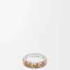 Schmaler Pavé-Ring aus Sterlingsilber und Kristallen