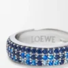 Schmaler Pavé-Ring aus Sterlingsilber und Kristallen